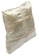 Picture of White Satin Padded Coffin Pillow