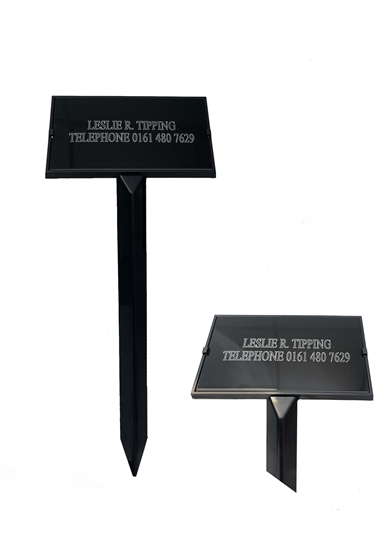 Leslie R Tipping Limited Funeral Supplies. Plastic Grave Marker - No Plate