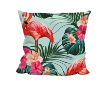 Picture of Flamingo With Flowers - Cuddle Cushion